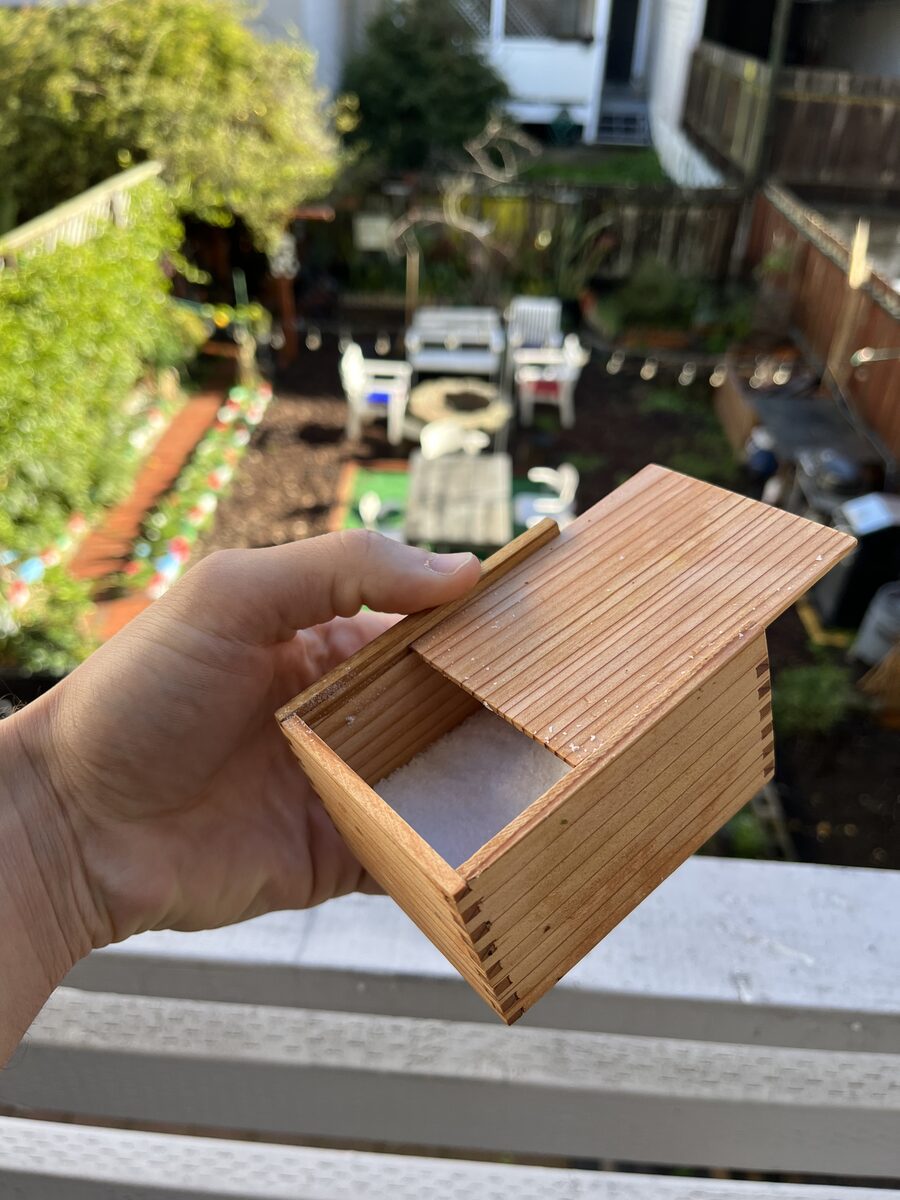 Kerf-bent box with sliding lid